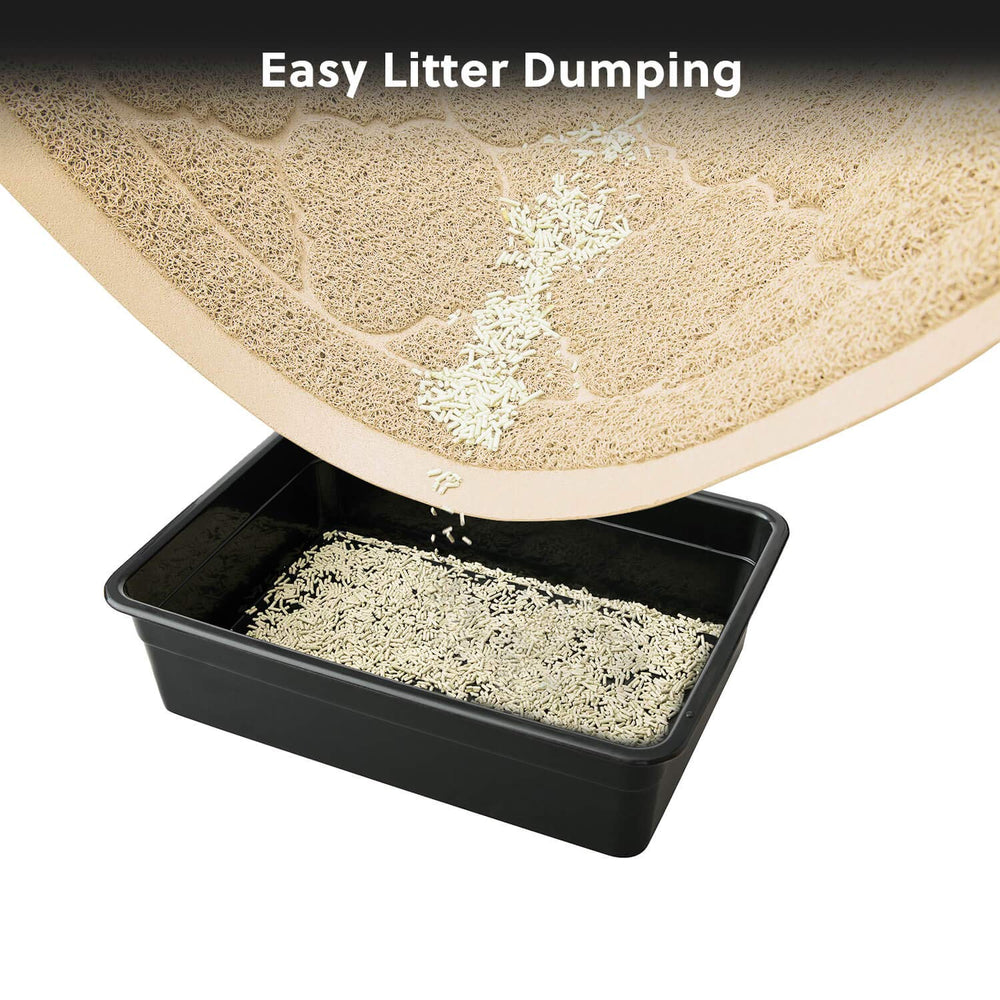 WePet cat litter mat beige XXL floor-protection helps guard wooden floors