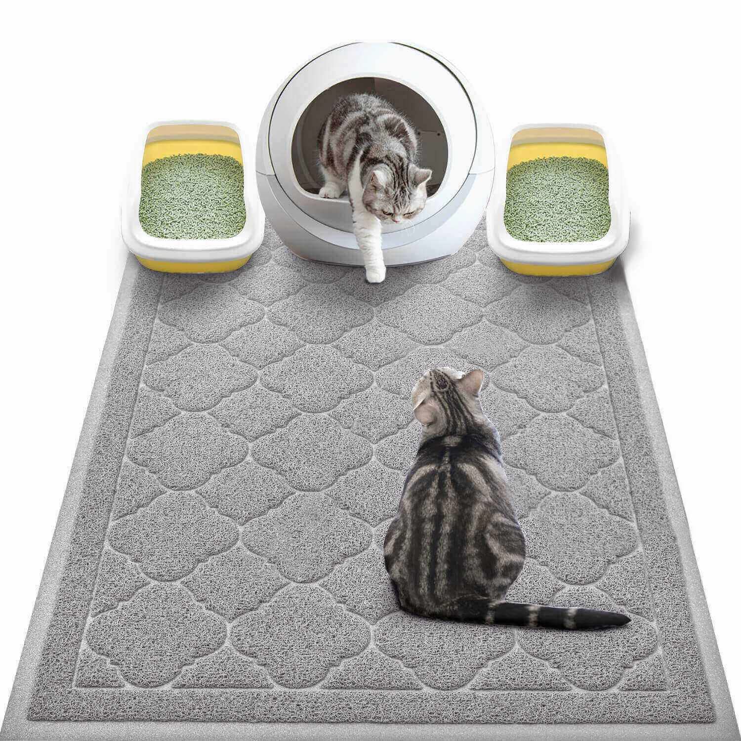 WePet cat litter mat close-up texture showcases durable PVC surface for paw comfort.