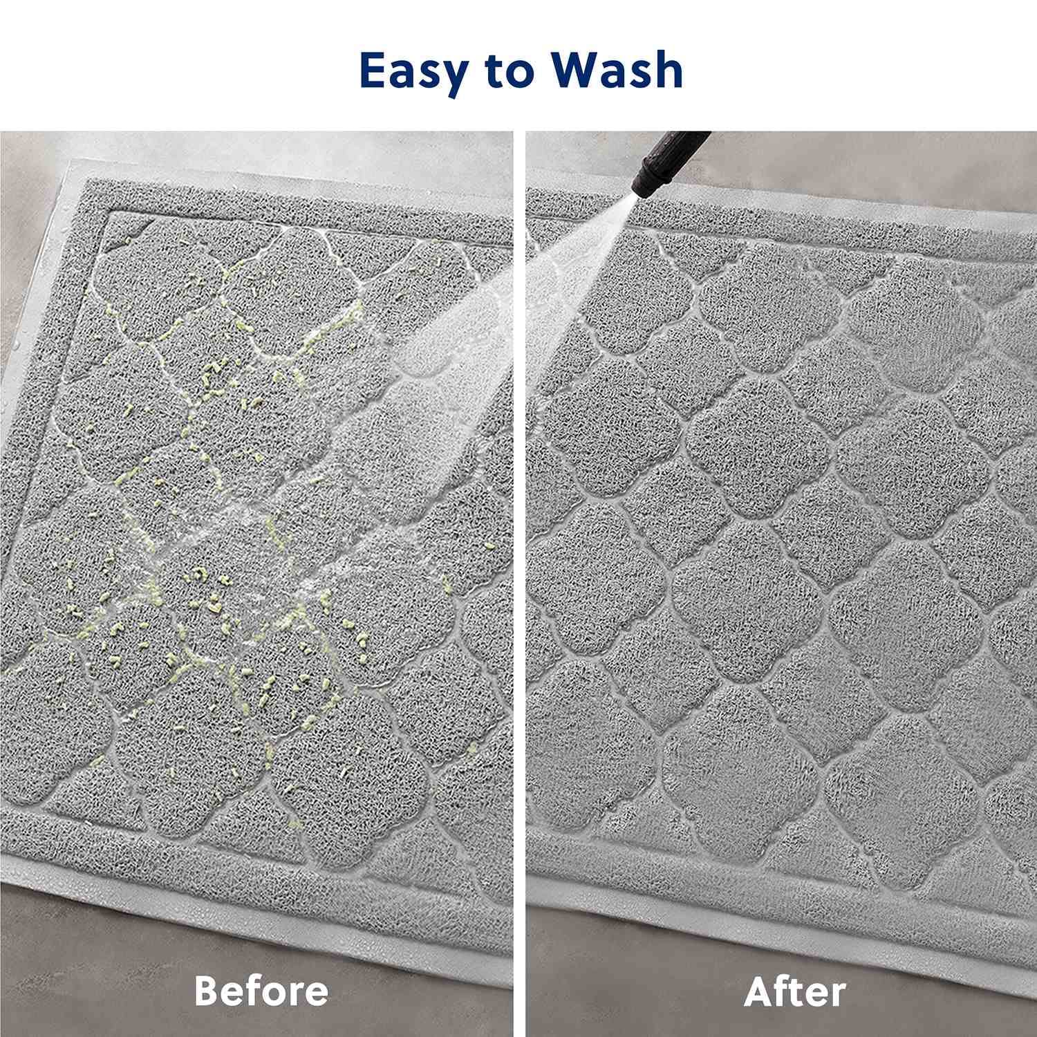 WePet cat litter mat elegant design blends with home decor.