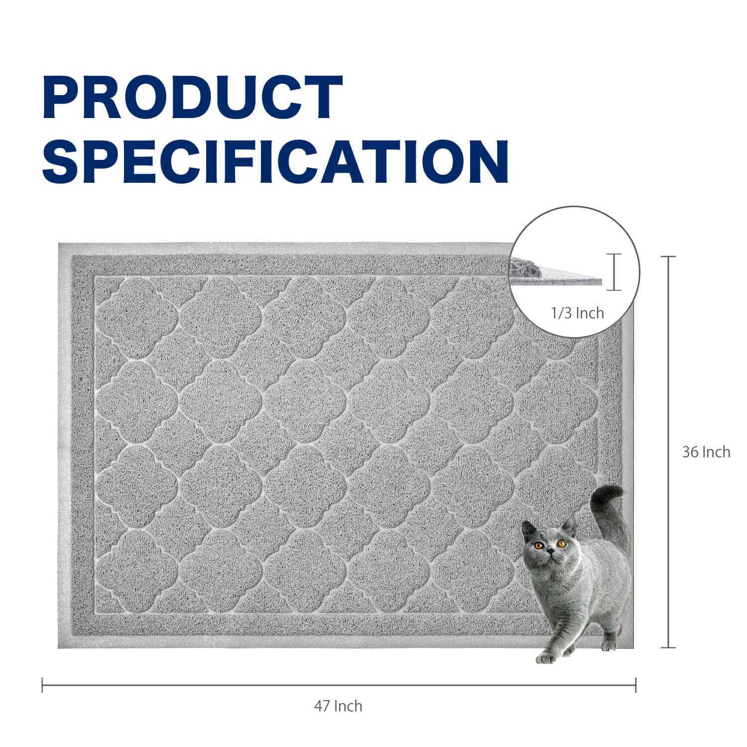 WePet cat litter mat XXL under-litter-box area helps reduce tracking.