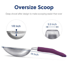 WePet cat litter scoop, deep shovel design for reaching corners and clumps