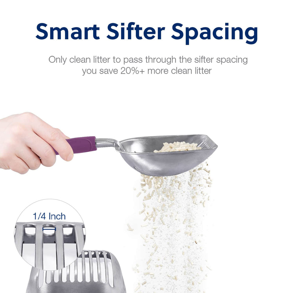 WePet cat litter scoop with long handle to keep hands away from waste