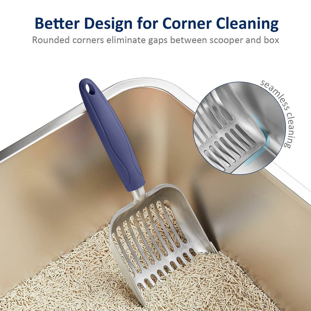 WePet compact blue scoop fits small litter boxes for daily use