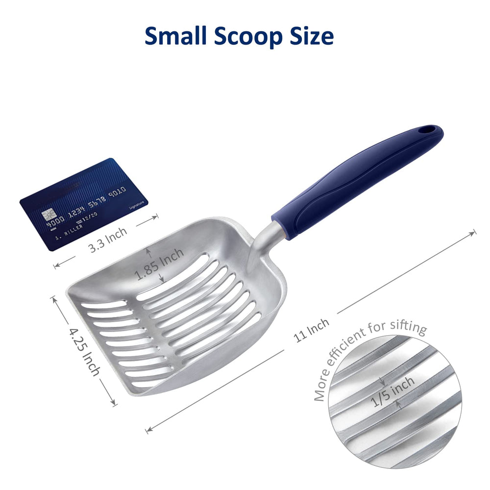 WePet deep shovel sifter design isolates wet clumps while letting clean litter pass