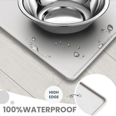 WePet dishwasher-safe pet mat makes quick cleanup possible after meals.