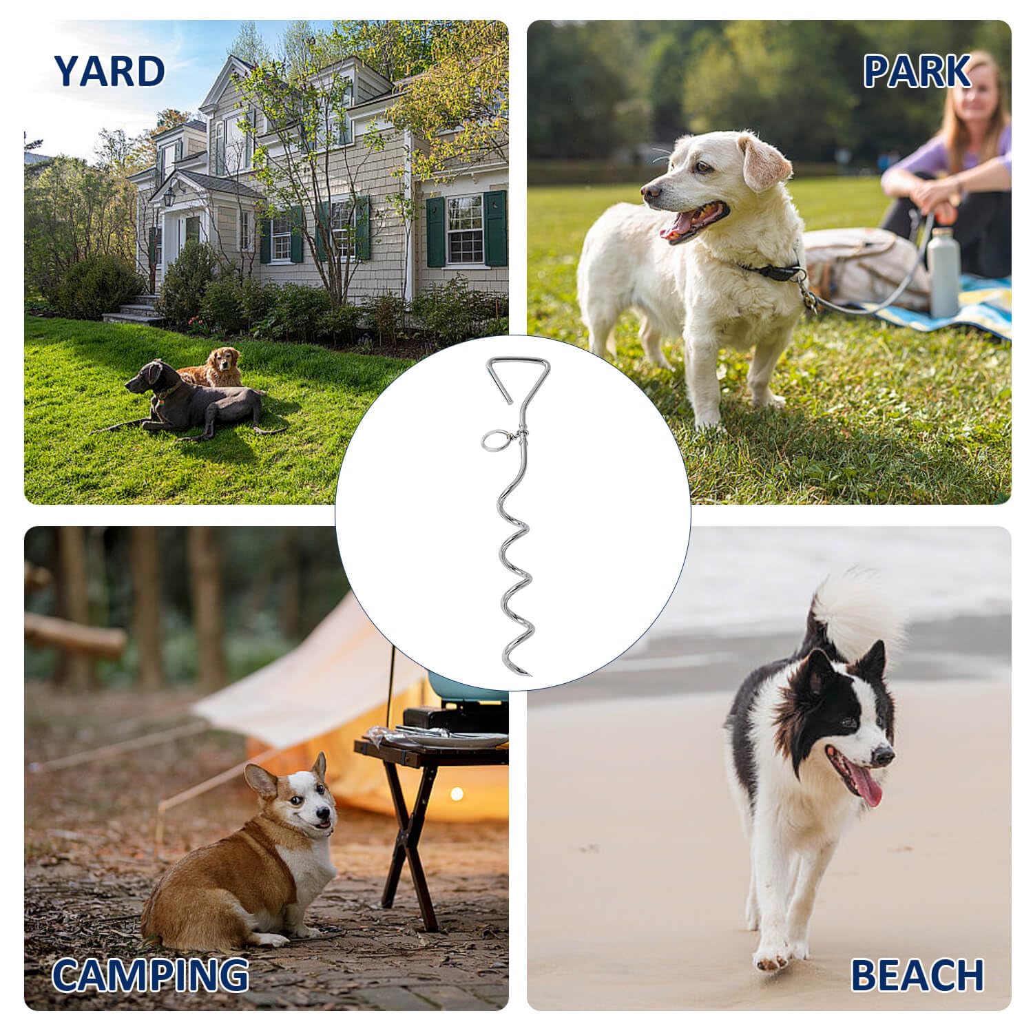 WePet tie-out stake gift idea for dog lovers prioritizing safety