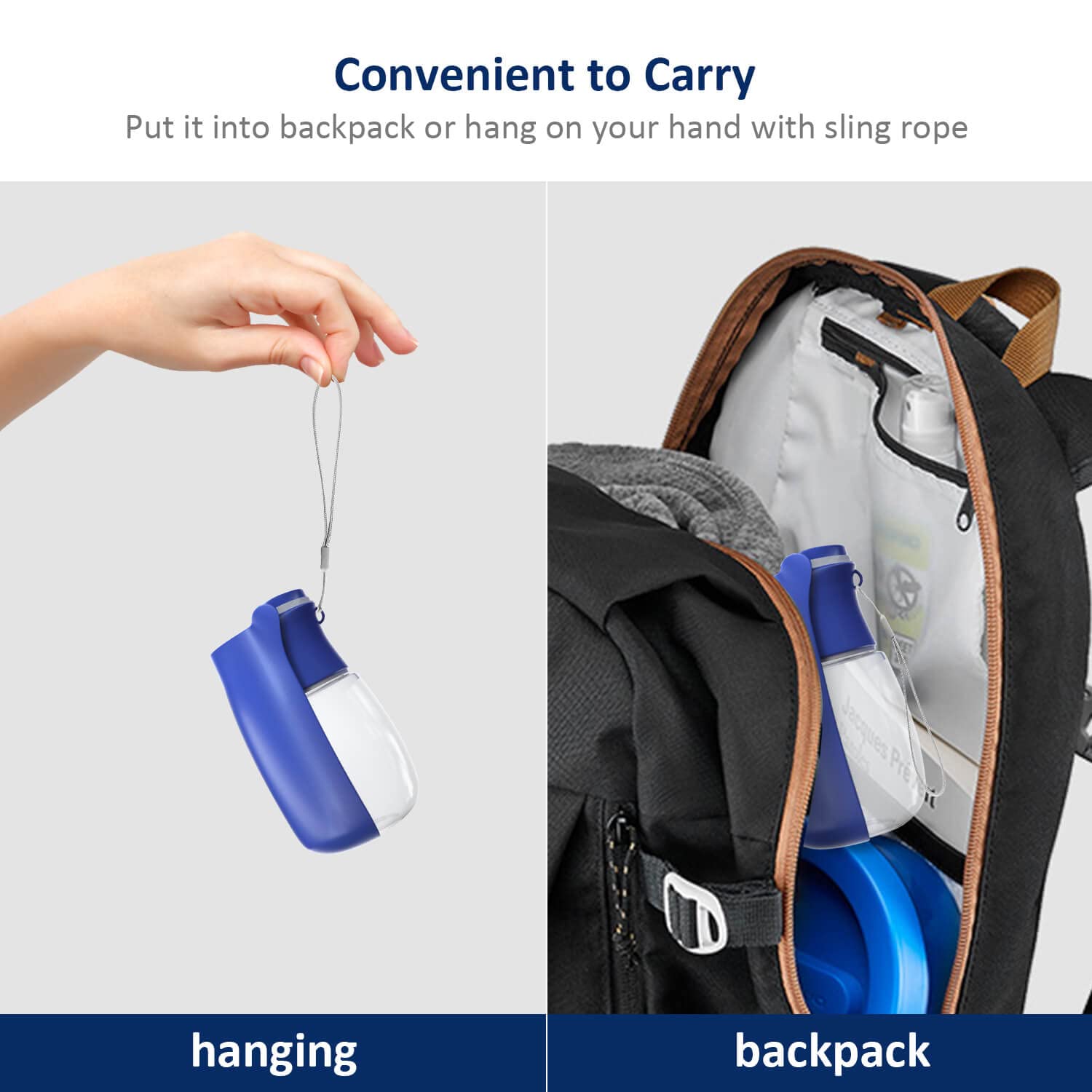 WePet bottle disassembled for easy cleaning and maintenance
