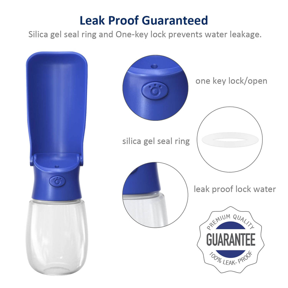 WePet water bottle one-hand operation on a trail