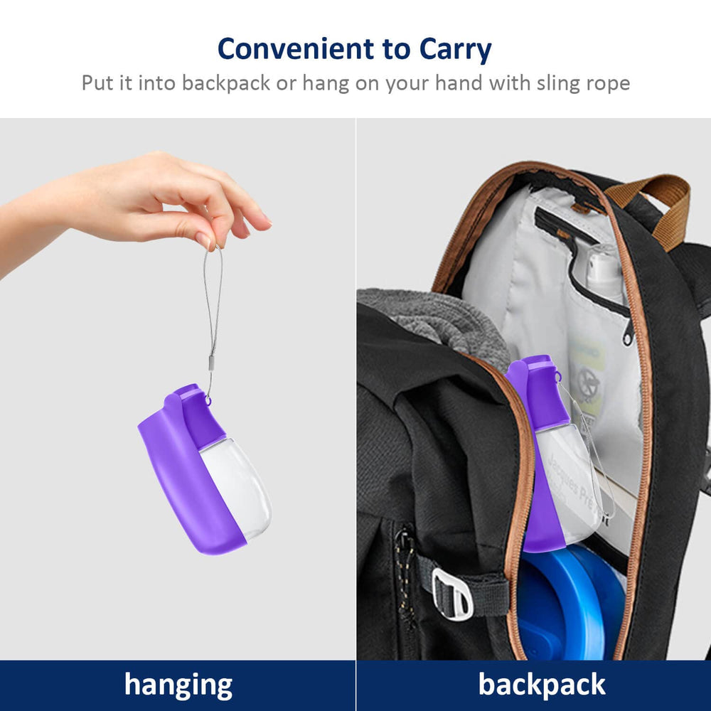 WePet lightweight travel bottle with sling strap for convenient carrying