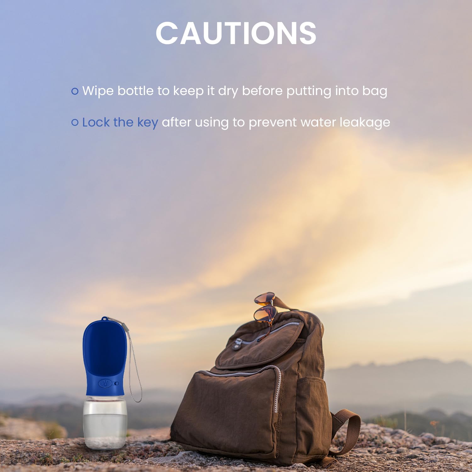WePet outdoor-friendly bottle ideal for walking and travel with pets.
