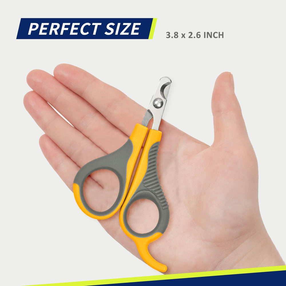 WePet U07.2 ergonomic rubber handle offers non-slip comfort during trimming sessions.