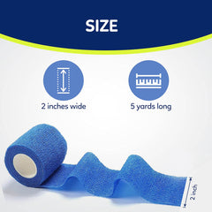 WePet Pet Wrap 2-inch wide bandage for secure, flexible coverage.