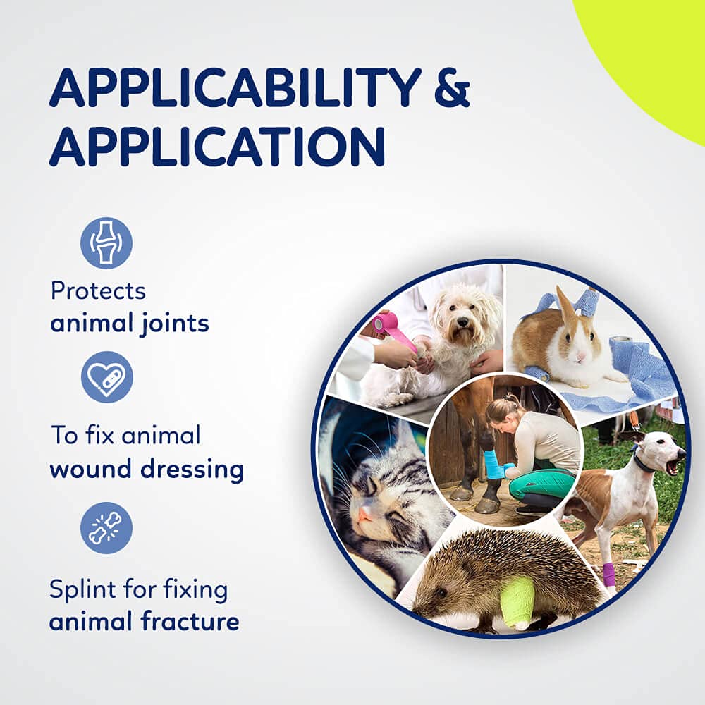 WePet Pet Wrap breathable nonwoven material keeps skin ventilated underneath.