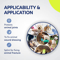 WePet Pet Wrap breathable nonwoven material keeps skin ventilated underneath.