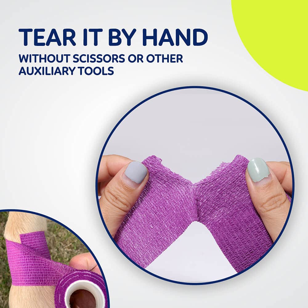 WePet Pet Wrap on a cat leg offers gentle, secure support.
