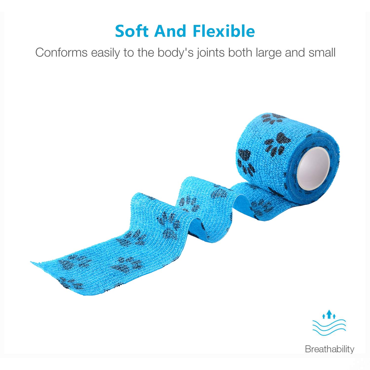 WePet Pet Wrap self-adhesive closeup shows sticking to itself with no fur adhesion.