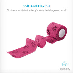 WePet wrap white provides breathable support around paws and minor injuries.