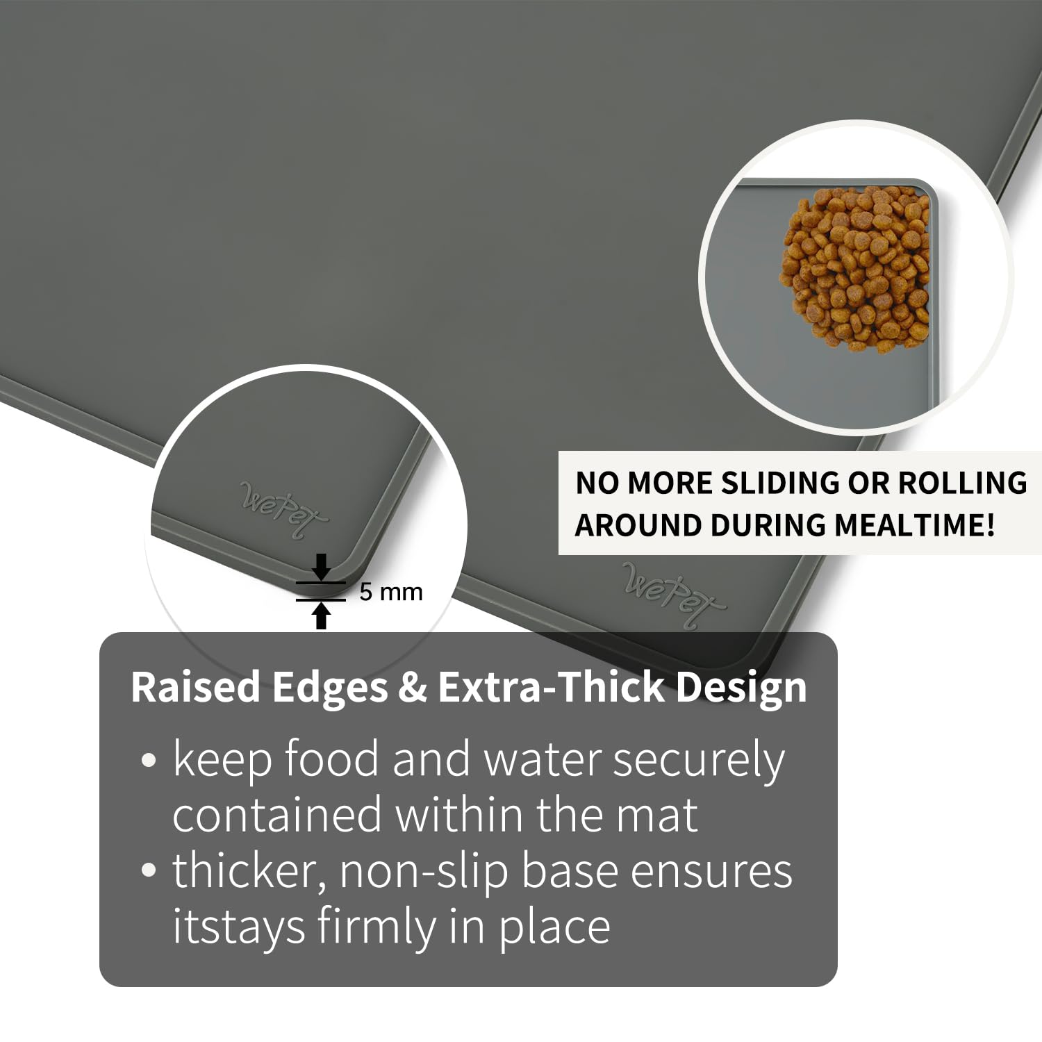 WePet silicone waterproof feeding mat keeps floors dry during meals