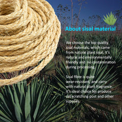 WePet sisal rope repair for post-tree ensures sturdy wrapping and long-lasting use.