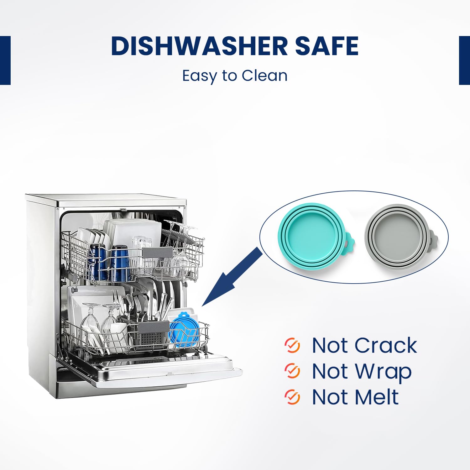 WePet universal-size rings ensure fit for many cat and dog cans.