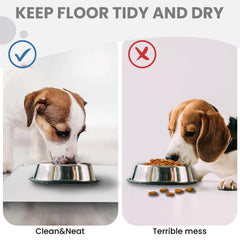 WePet waterproof silicone feeding mat protects floors from spills and messes.