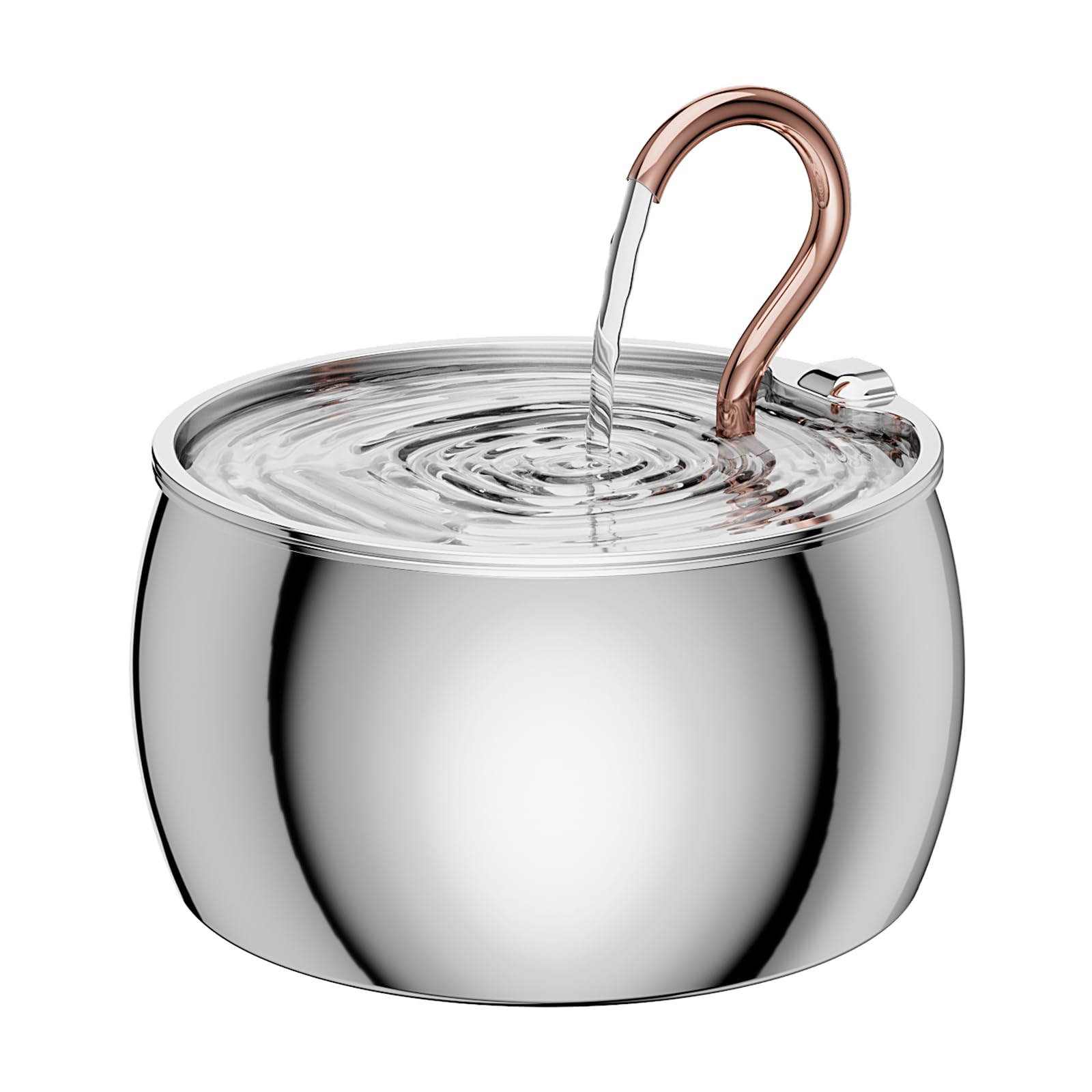 WEPOIU cat water fountain 2.5L gooseneck spout delivers smooth drinking flow.