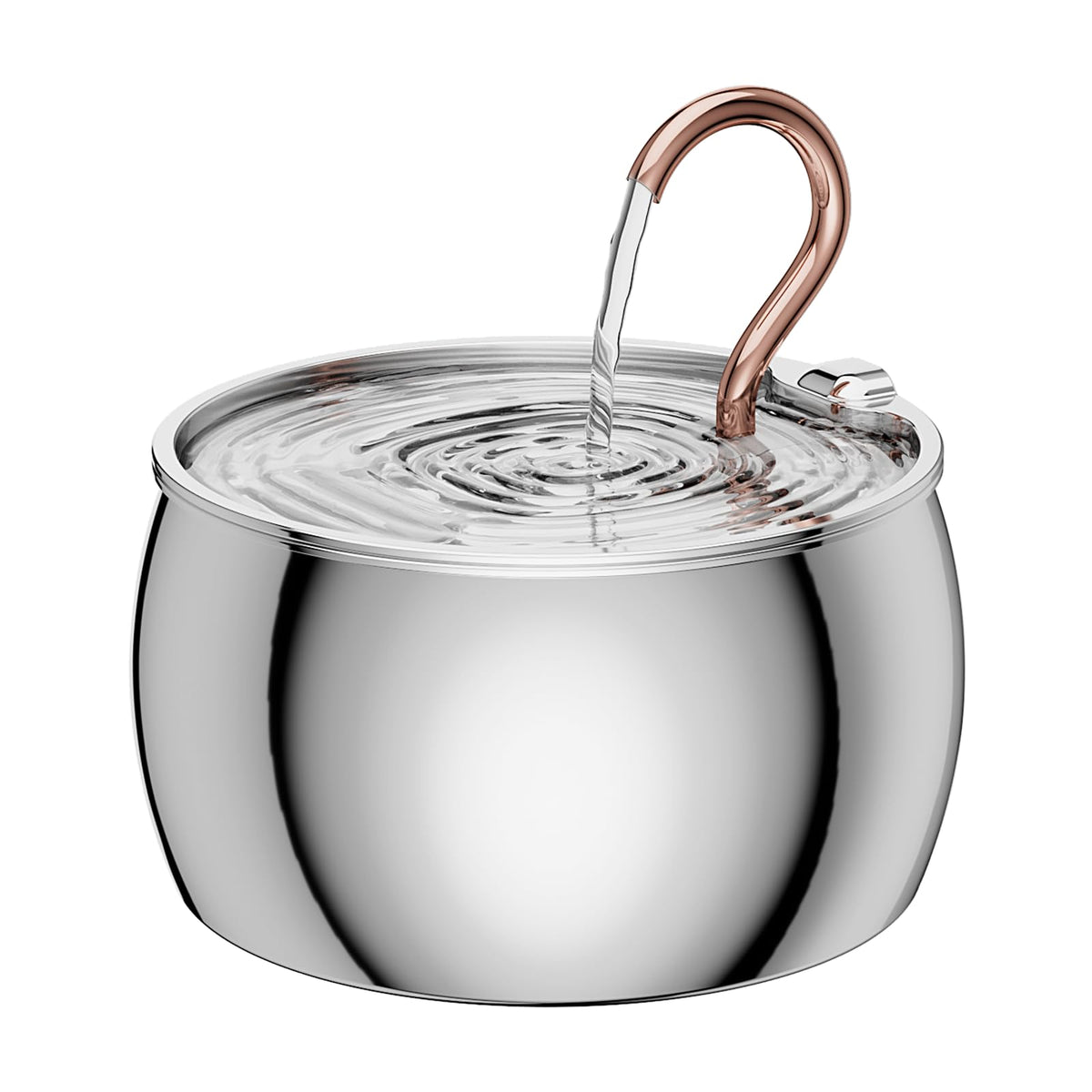 WEPOIU cat water fountain 2.5L gooseneck spout delivers smooth drinking flow.
