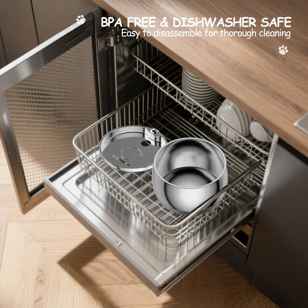 WEPOIU easy-clean, dishwasher-safe fountain simplifies maintenance.