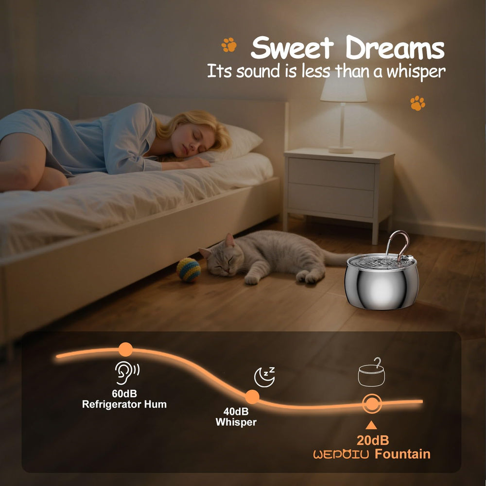 WEPOIU quiet pump ensures near-silent operation for peaceful indoor use.