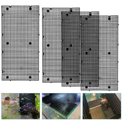 Weramics adjustable plastic grid divider assembled for modular tank setup and isolation.