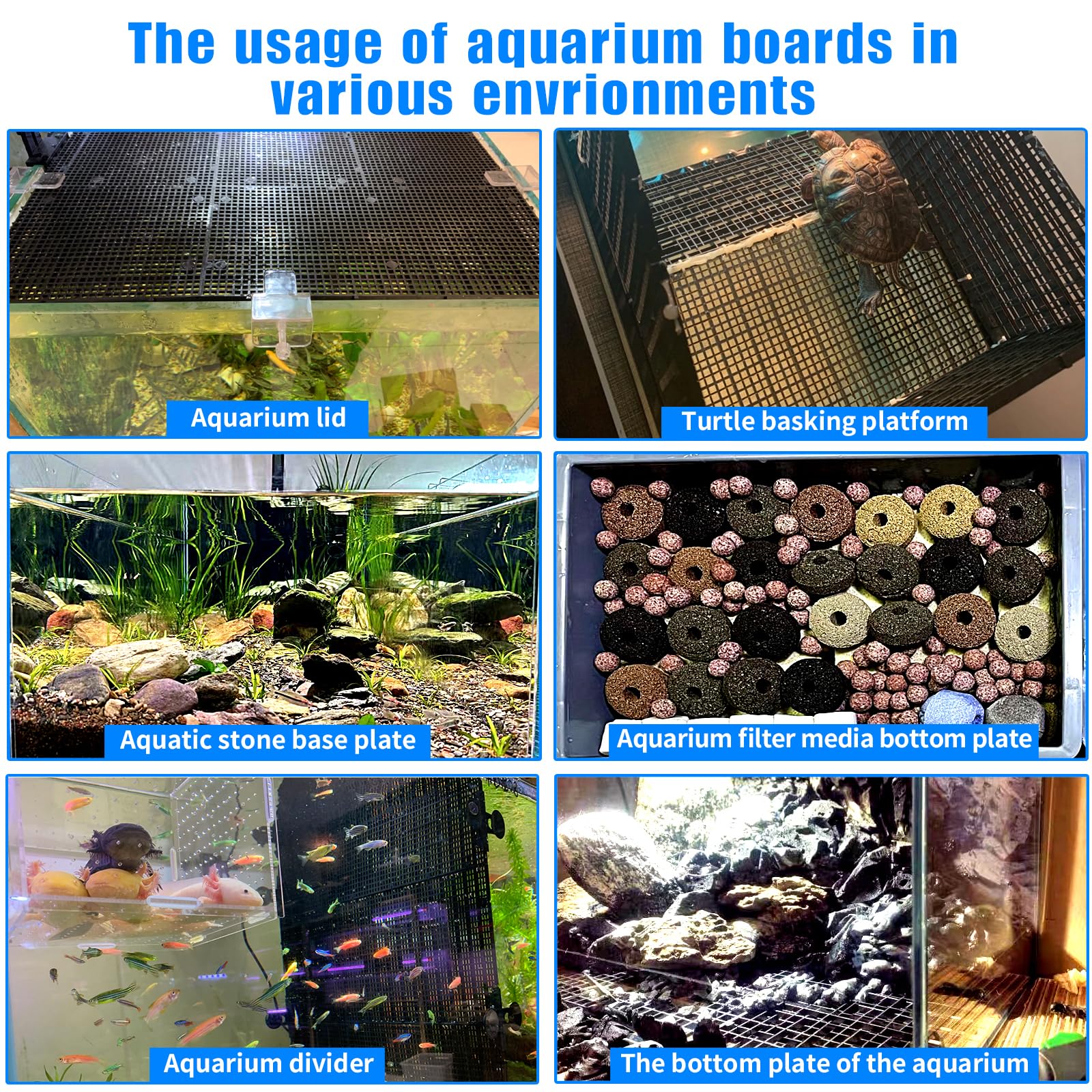Weramics aquarium divider being cut to fit irregular tank dimensions.