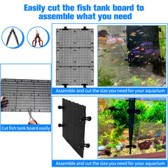 Weramics DIY aquarium divider buckles enable easy piecing for custom shapes.