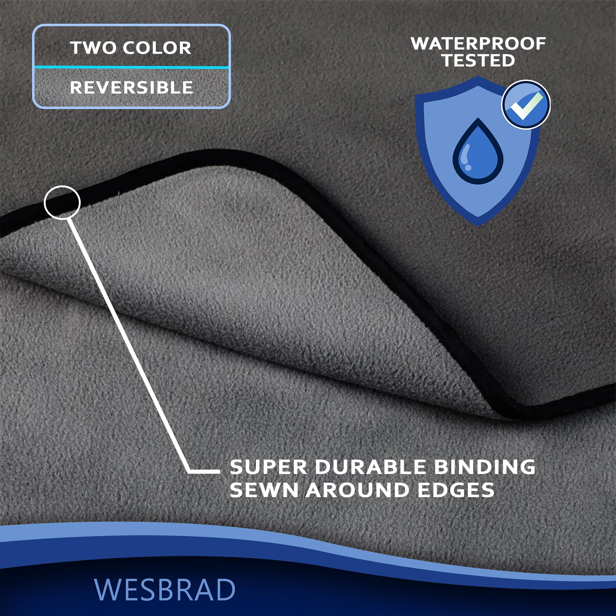 WESBRAD two-color reversible blanket highlights versatile decor options for any room.