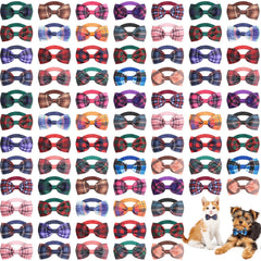 Wesiti dog bow ties in assorted patterns for daily cute styling.