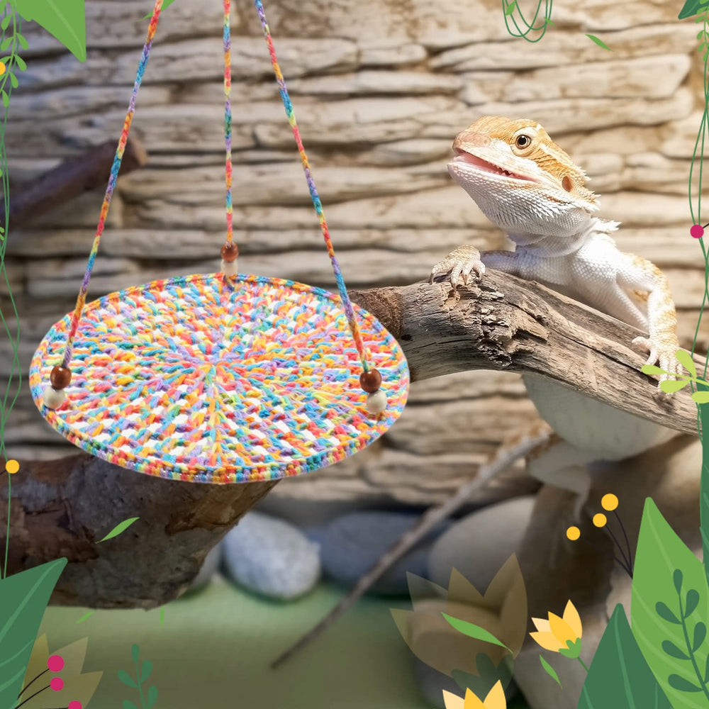 Wesiti reptile hammock with hardened surface bears weight without deforming.