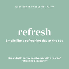 Refresh wax melts closeup shows natural soy and balanced fragrance for a clean burn.