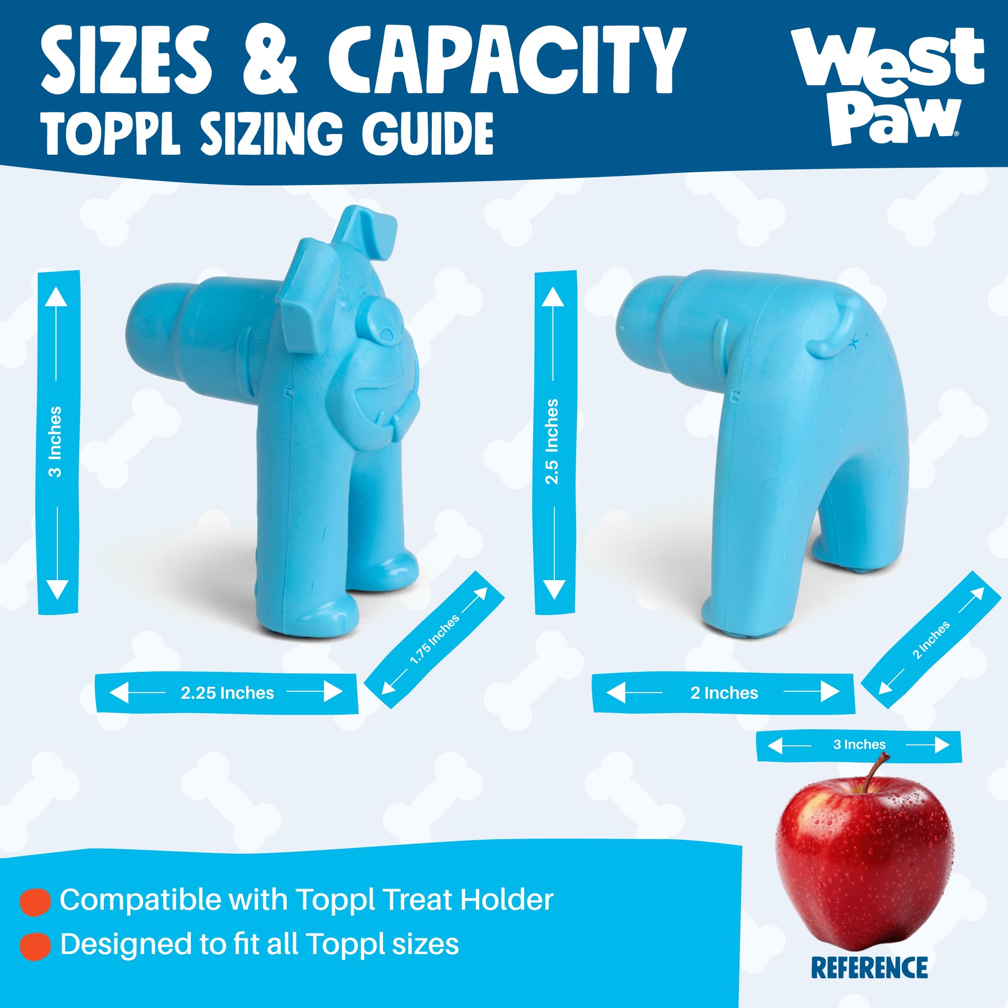 West Paw Toppl Stopper Aqua Blue in freezer for long-lasting play