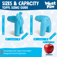 West Paw Toppl Stopper Aqua Blue in freezer for long-lasting play