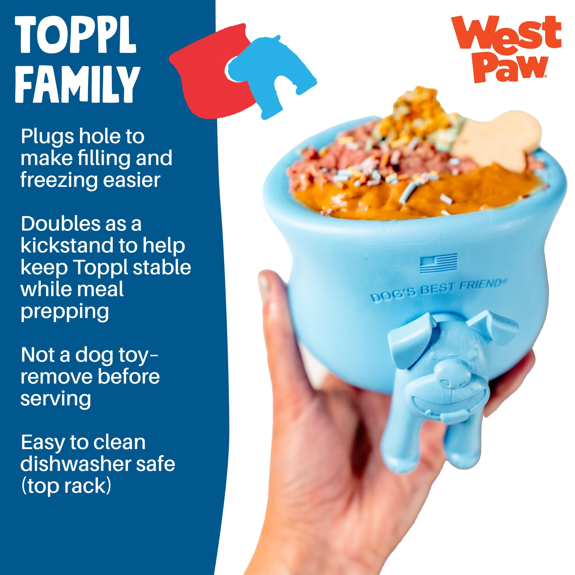 WEST PAW Toppl Stopper uses non-toxic, BPA- and phthalate-free materials.