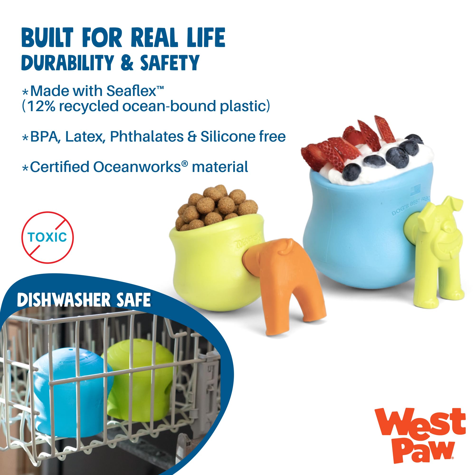 WEST PAW Toppl Stopper fits all Toppl sizes for versatile use.