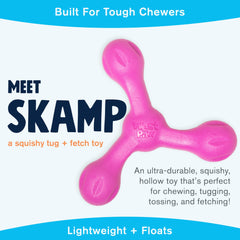 West Paw Zogoflex Air Skamp side view showing durable latex-free construction for teething dogs