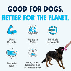 West Paw Zogoflex Air Skamp tug action demonstrates interactive play and strong grip