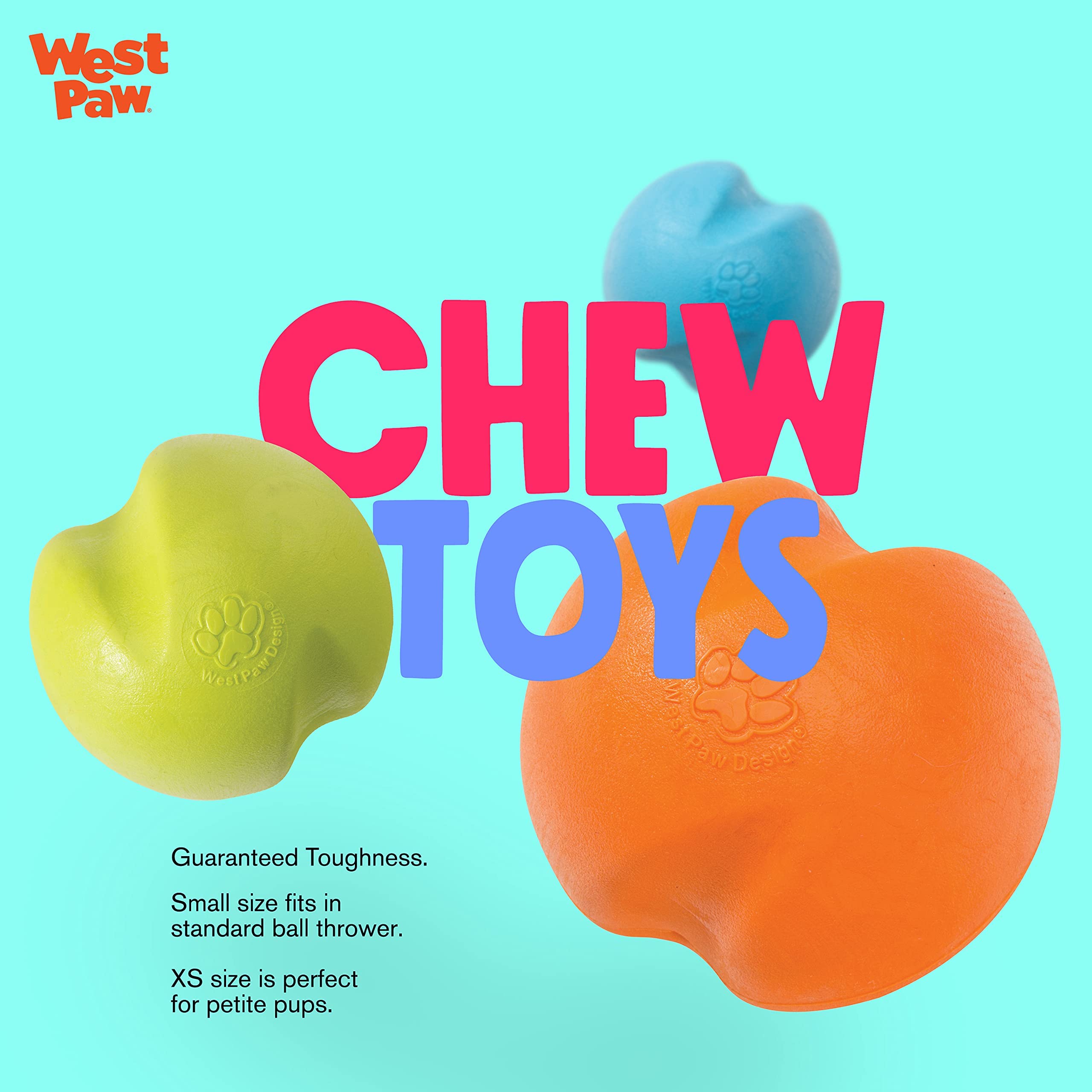 WEST PAW Zogoflex Jive Ball latex-free material ensures safe play.