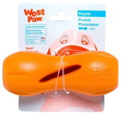 West Paw Zogoflex Qwizl small closed-view shows a durable treat-dispensing toy.