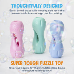 West Paw Zogoflex Qwizl demonstrates durability for aggressive chewers during gnawing.