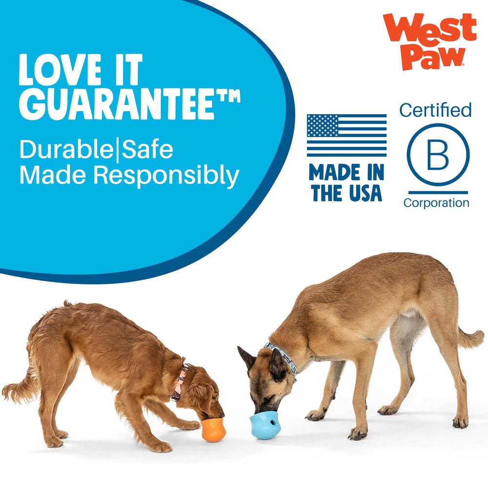 WEST PAW Zogoflex Toppl made-in-USA seal reinforces quality and domestic production.