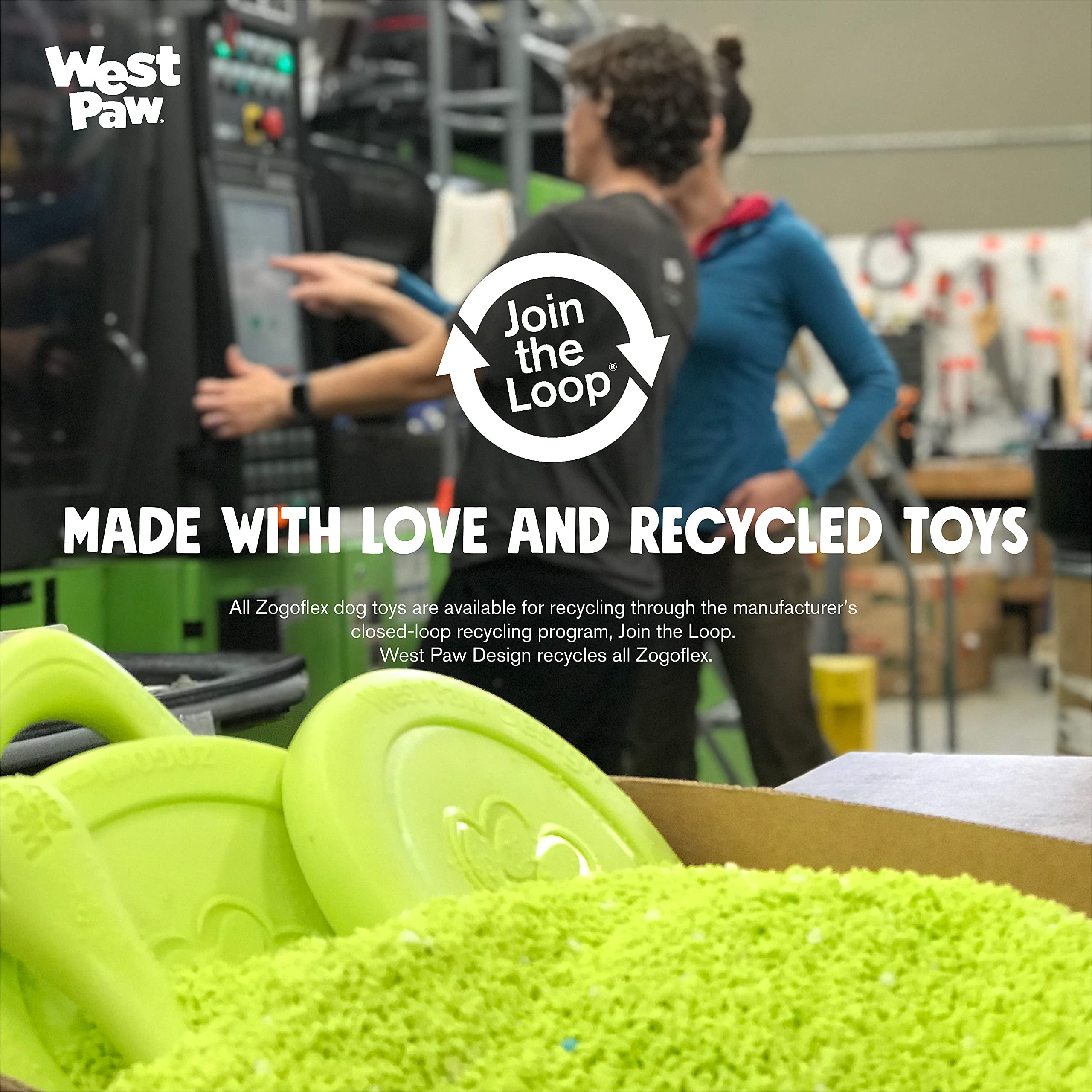 West Paw Zogoflex Zisc dishwasher safe and recyclable for easy cleanup