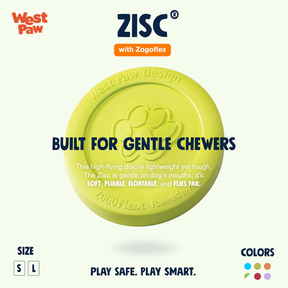 West Paw Zogoflex Zisc soft mouth design protects gums during tosses
