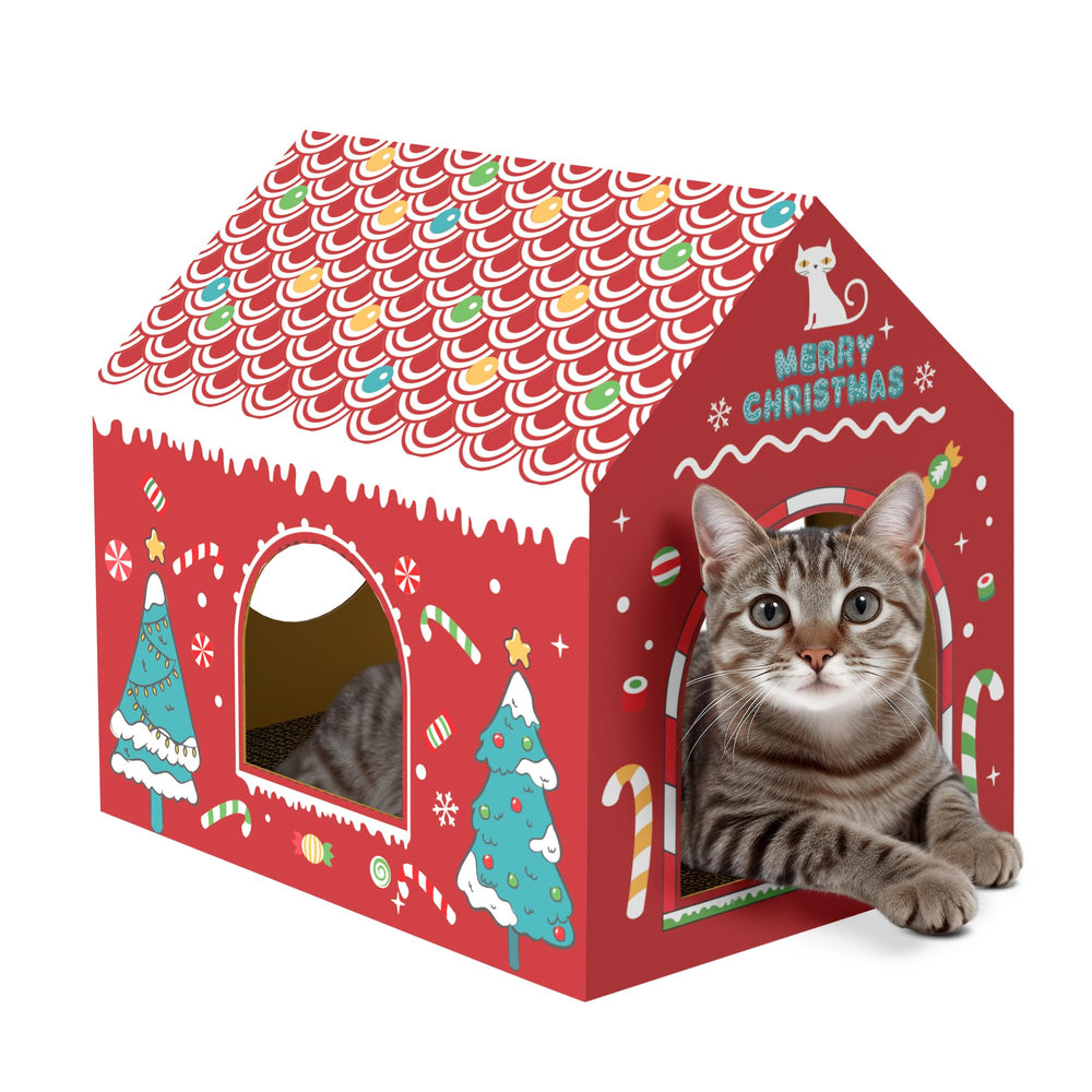 WESTERN HOME Cardboard Cat House assembly video helps quick setup.