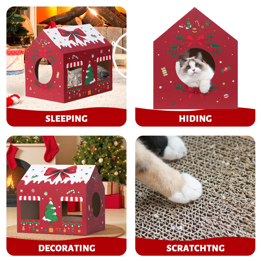 WESTERN HOME Cardboard Cat House assembly is quick and tool-free.